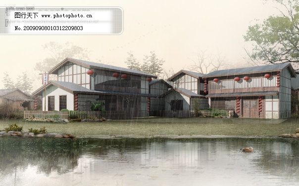 鄉(xiāng)野詩(shī)畫(huà) 雨幕下的復(fù)古建筑設(shè)計(jì)美學(xué)